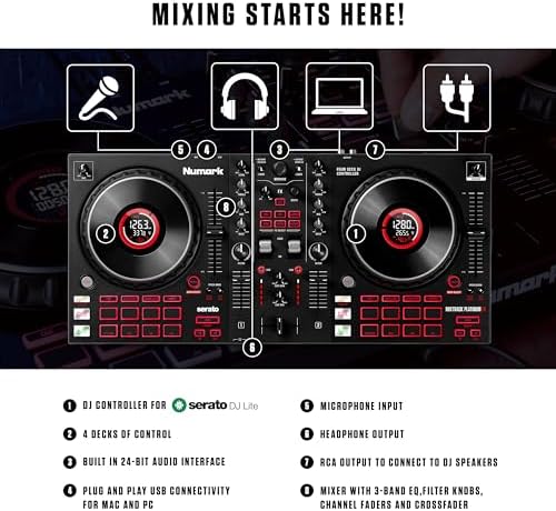 Numark Mixtrack Platinum FX 4-Deck Advanced DJ Controller : Amazon