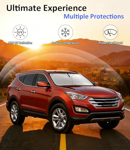 Image of Windshield Sun Shade for 2013-2018 Hyundai Santa Fe Accessories