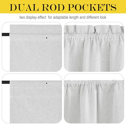 NICETOWN 100% Blackout Curtain for Door Window - Privacy Room Darkening Shade, Thermal Insulated French Door Curtain with Tie Back, Elegant Home Decoration, 1 Panel, 25 x 72 Inch, Cloud White by NICETOWN - Used condition - Image 3