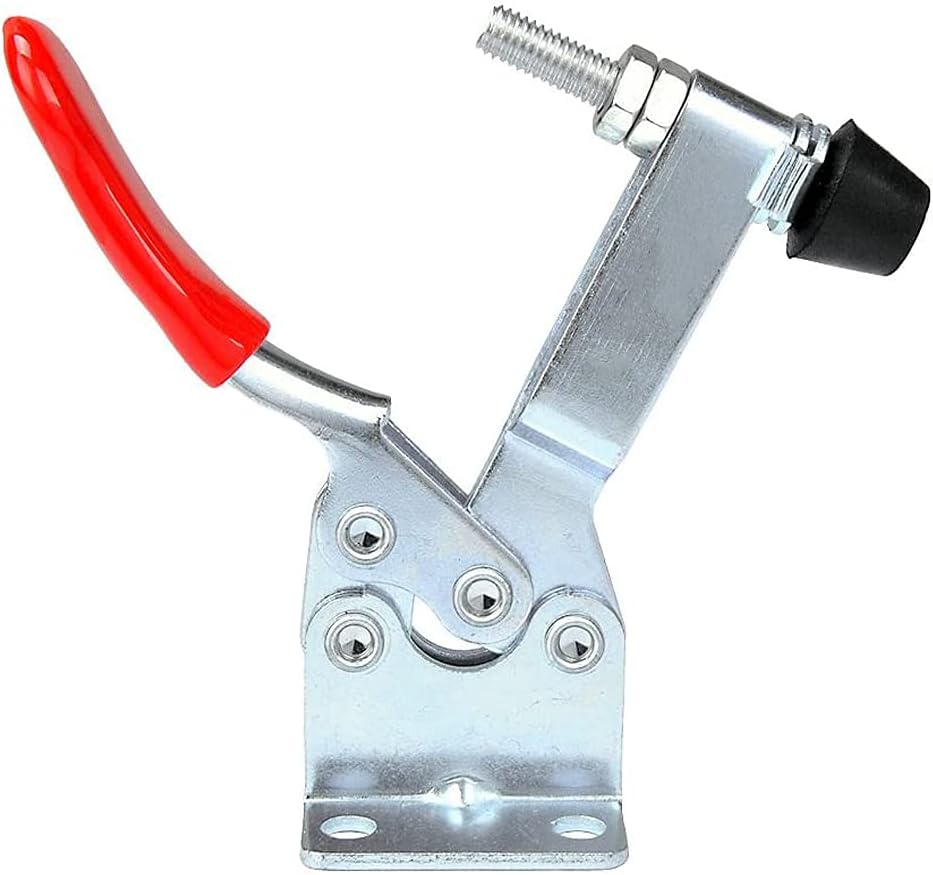 1Pcs Hold Down Toggle Clamps Latch Anti-slip Red GH-10248 450kg Hand Tool 992Lbs Holding Capacity Anti-slip Horizontal Quick Release Heavy Duty Toggle Clamp Tool