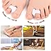 10Pcs Gel Toe Separators for Overlapping Toes, Bunions, Big Toe Alignment, Corrector and Spacer (White)