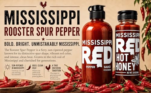 Miel Mississippi Red Hot 2 Pack 12 oz Botellas miniatura 7