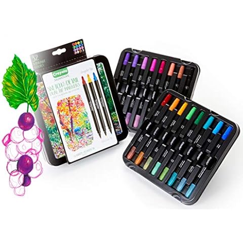 Crayola Sketch & Detail Dual-Tip Markers, 16 Count Cover