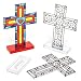 Baker Ross Cross Stand-up Suncatchers for Children to Color-in Decorate and Personalize Easter Christian Crafts (Pack of 4)