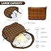 Women Large Quilted Tote Bag Lightweight Quilted Carryall GYM Bag Soft Puffy Crossbody Bag Hobo Handbags Wallet (Brown)