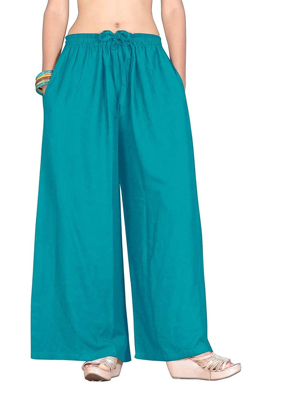 MYZAG Women's 100% Pure & Soft Rayon Palazzo (Free Size) (26" to 44" inch Waist size)-picture-44