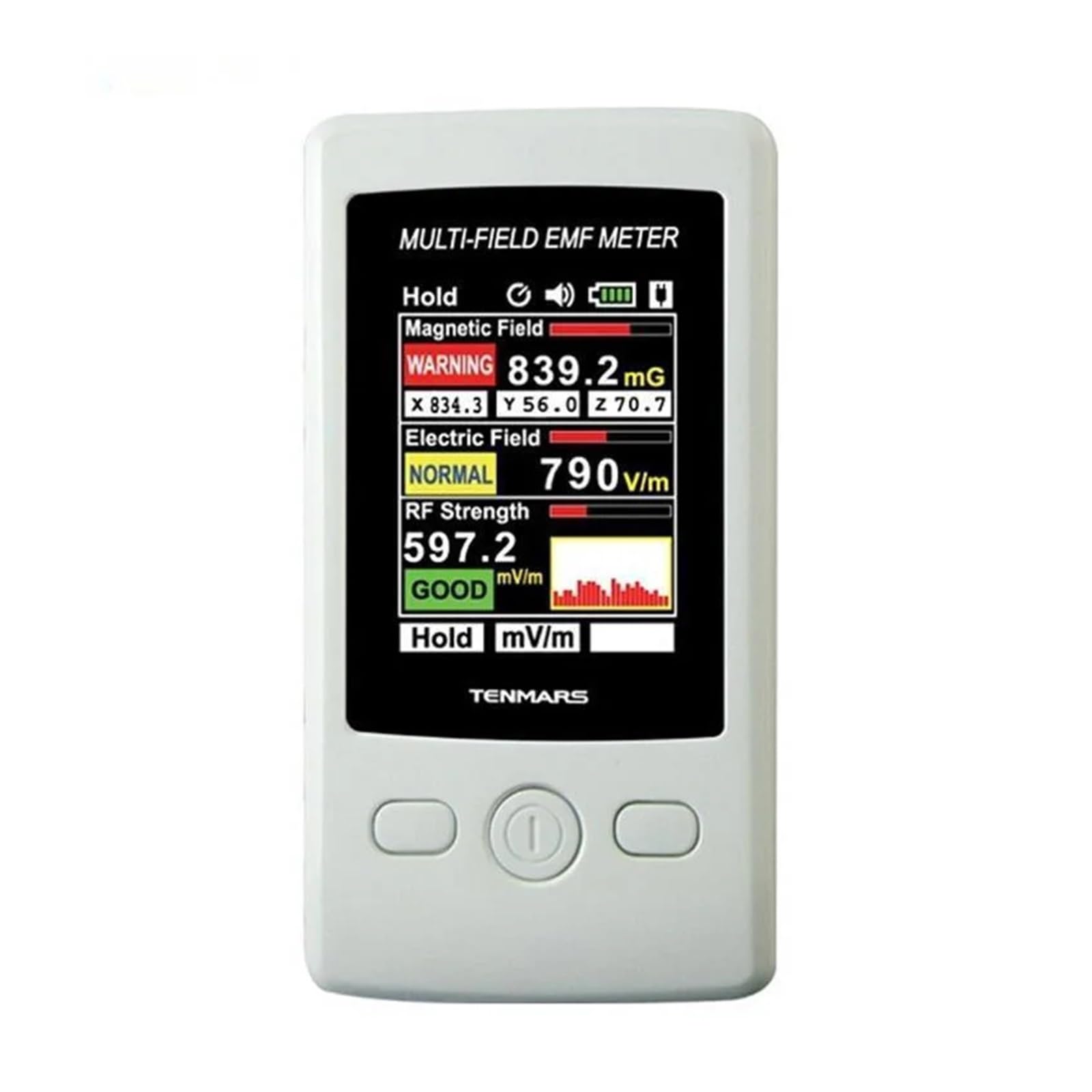TM-190 Gauss 3-axis Magnetic Electric Field Strength Digital Electromagnetic Radiation Detector EMF Meter