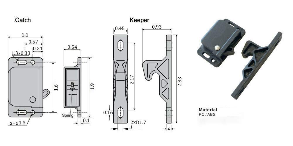 Set 3 Serrature Per Porta Armadio Camper Serratura Per Cassetto - Foto 9
