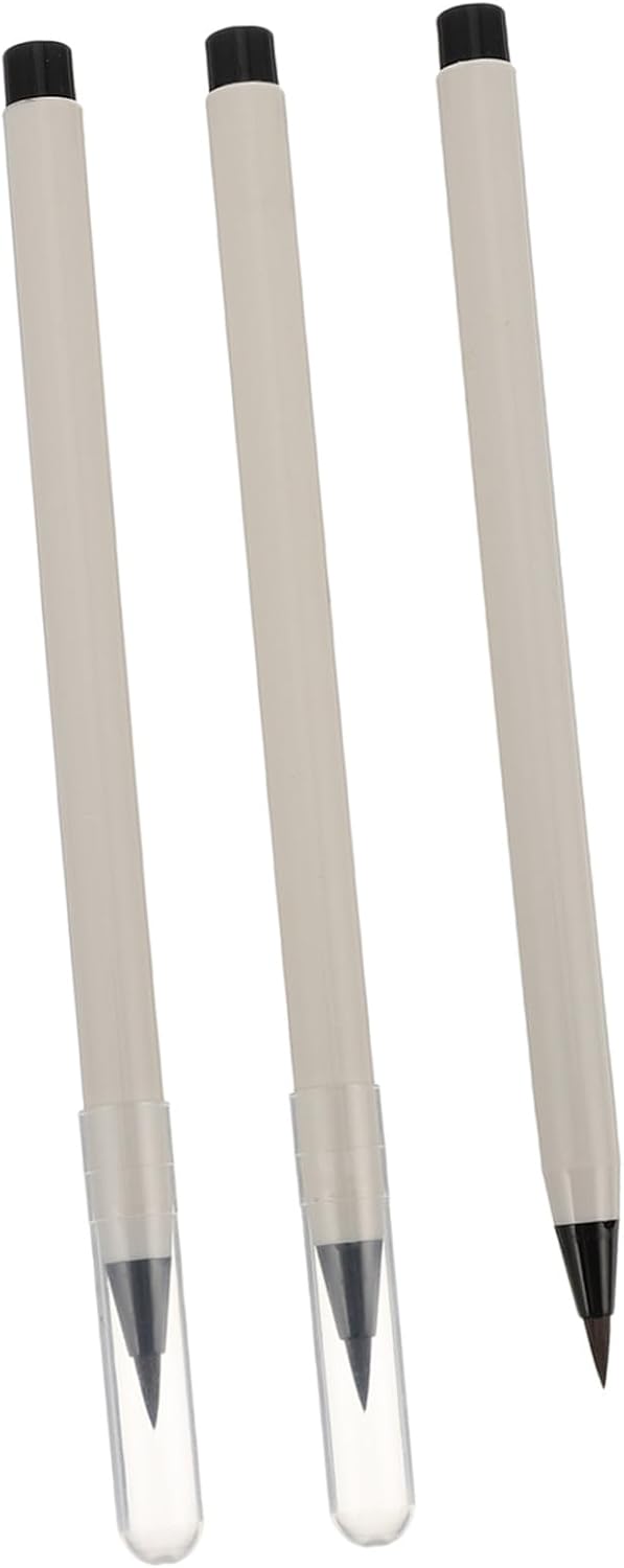 DOITOOL 2sets 3pcs Refillable Calligraphy Brush for Beginners Comfortable Grip for Chinese Calligraphy Watercolor and Sumi Painting Durable and Writing Tools 3pcs*2