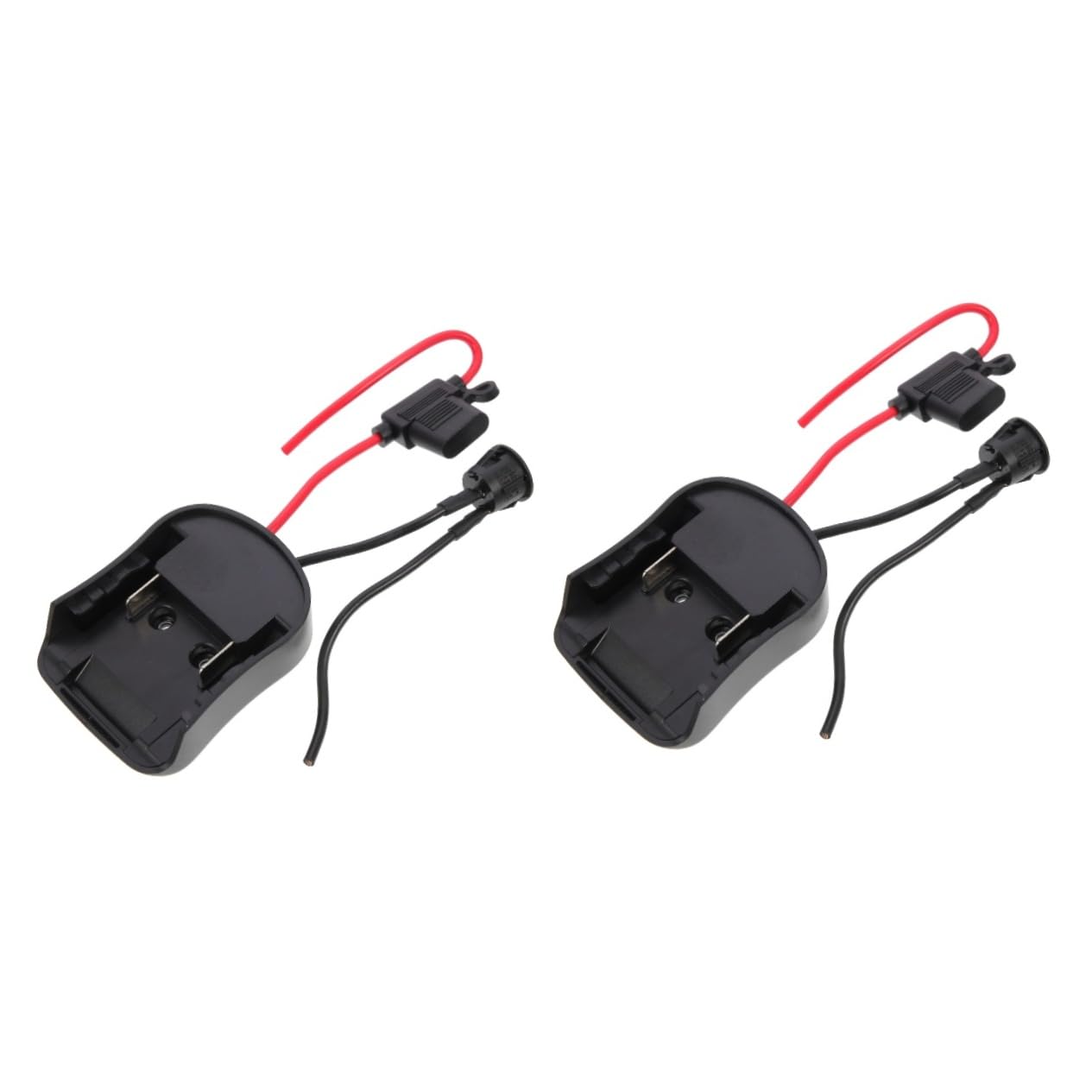 SHINEOFI 2 Piezas Adaptador De Batería De 18v Batería para Al Adaptador De La Camión Fuerza Convertidor De De Corriente Voltaje De Bricolaje Negro Abs