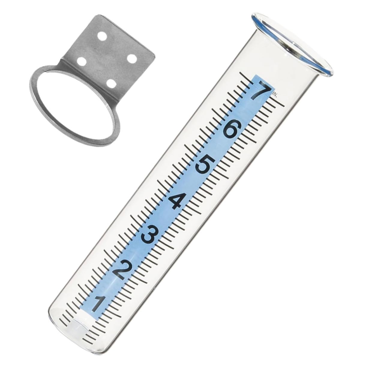 CIYODO 7 Inch Rain Gauge Bracket for Garden Outdoor Yard Metal Holder Accurate Rainfall Measurement Tool