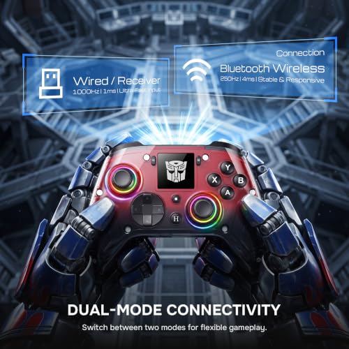 Transformers Wireless PC Gaming Controller with Interactive Screen, Red - image 9