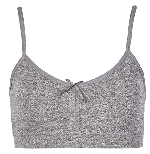 I&S Girl's Seamless Cami Crop Top Training Bras Adjustable Straps with Removable Padding - Value Pack 6 Bras (S/M(7-11), 6 Pack- Cool Colors)2