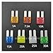Mini M2 Auto Long pin Fuse, Combination kit, 5A 7.5A 10A 15A 20A 25A 30A, auto Fuse, Combination and Drawing Tool (Color : 105PCS)