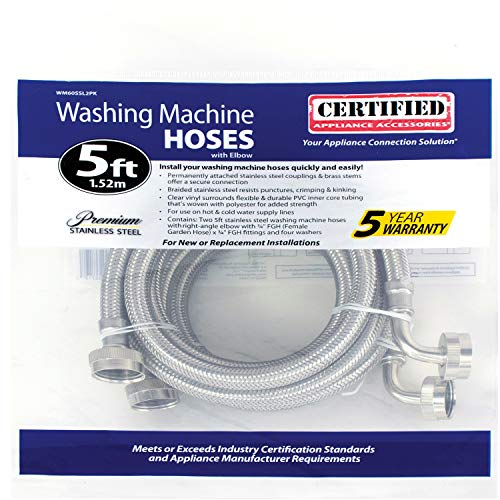 image for Certified Appliance Accessories Washing Machine Hose with 90 Degree El