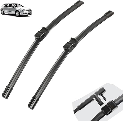 Escobillas de limpiaparabrisas delantero RHD y LHD compatibles con Vauxhall Opel Astra H 2004-2009 cepillos de parabrisas de 22 + 18 pulgadas