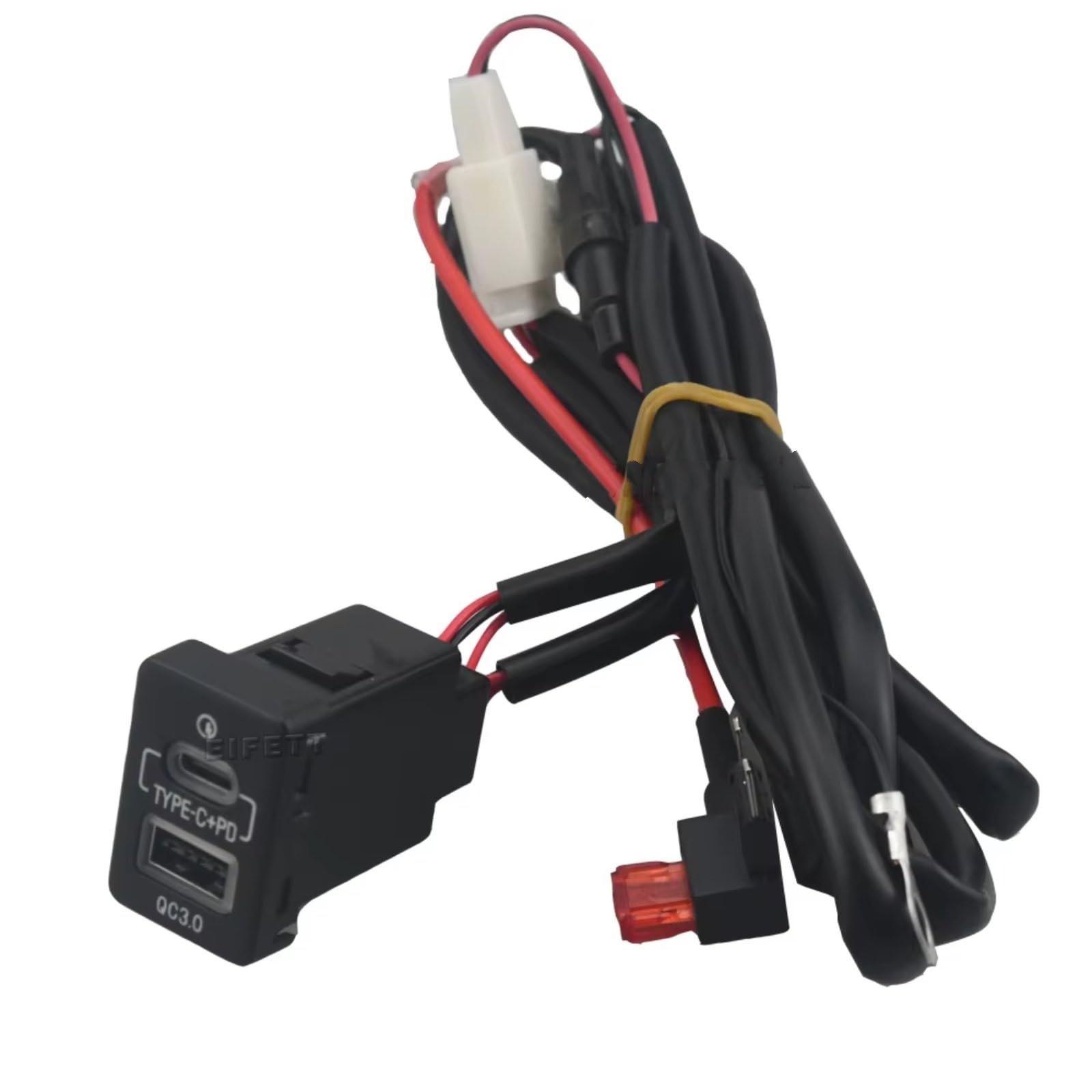 Centro Puerto USB Compatible Con Mitsubishi Para Outlander 2014-2022 Para Cargador Coche QC3.0 Para Salida Adaptador Carga Teléfono Tipo C PD Puerto USB