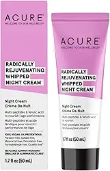 Ace Radicalmente rejuvenescedor de creme noturno - 1,7 fl oz - fornece suporte antienvelhecimento - multi -peptídeos, ácido ferúlico e hidrato de vitamina C e rejuvenescimento - 100% vegano