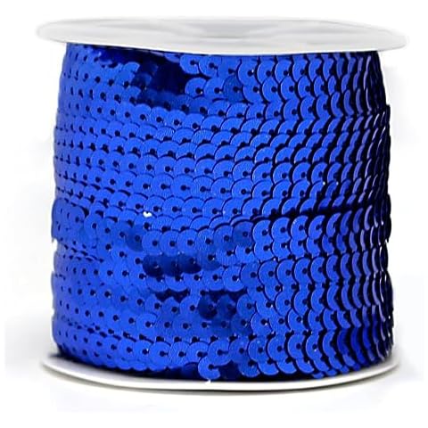 FQTANJU Royal Blue Sequin Trim Cover