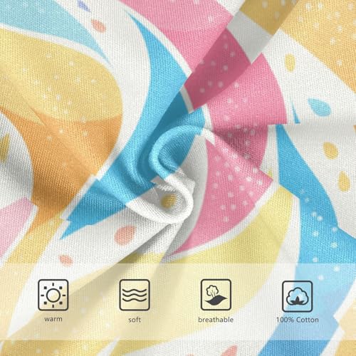 KLL Colorful Stripes Toddler Boy Comfort Briefs Underwear Breathable Undies3