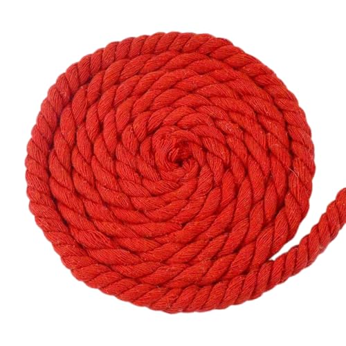 Cozylkx Corde en Coton Torsadée à 3 Brins, 20 Mm x 2 Mètres, Idéale pour Le Macramé, Les Suspensions De Plantes, Le Jardinage Et La Décoration
