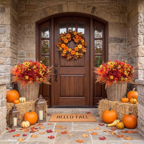 72 Bundles Artificial Fall Flowers, Outdoor Autumn Faux Plant, Violet by Hoteam - Used condition - Image 5