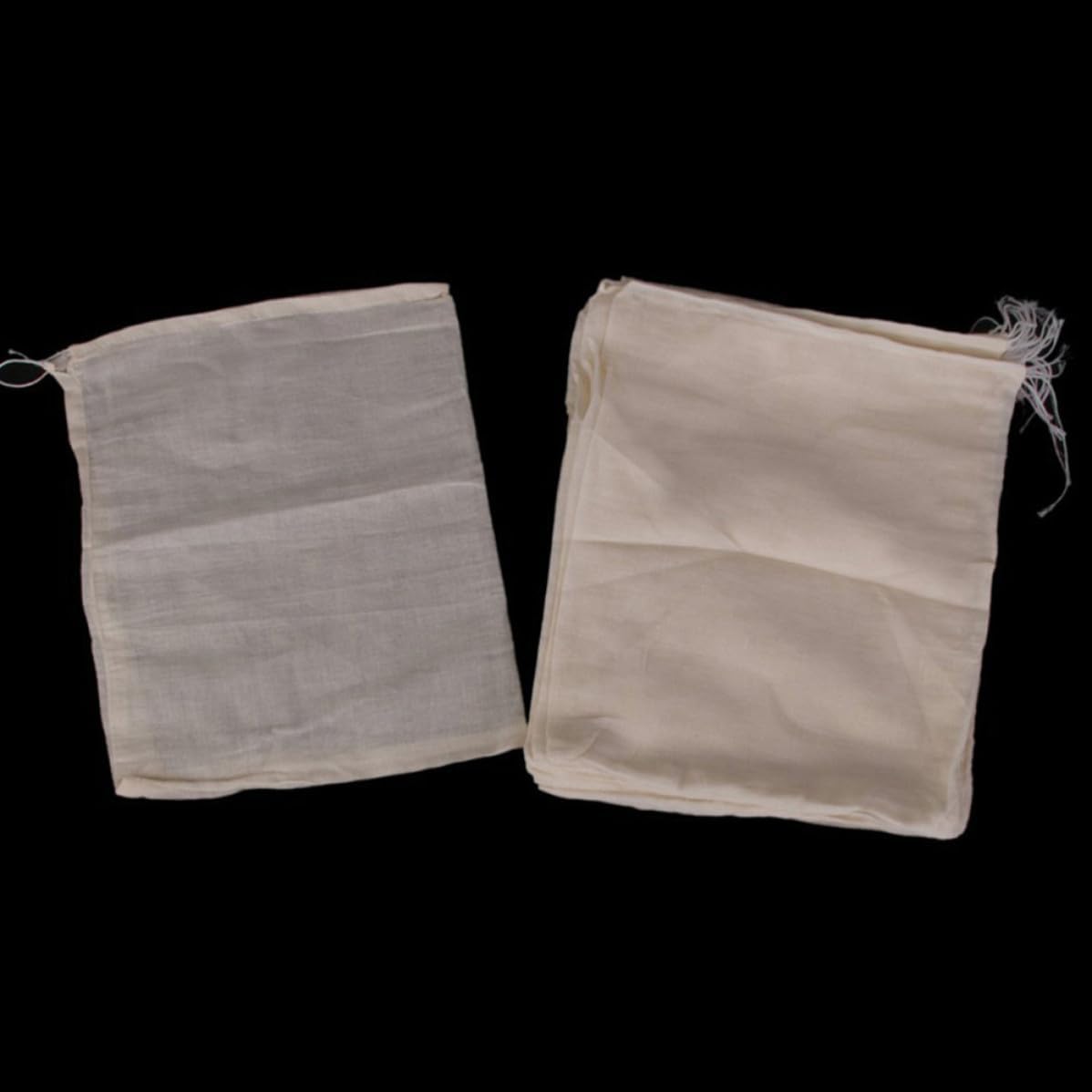 Cotton Drawstring Strainer Filter Bag X15cm for Soup and Herbal Use