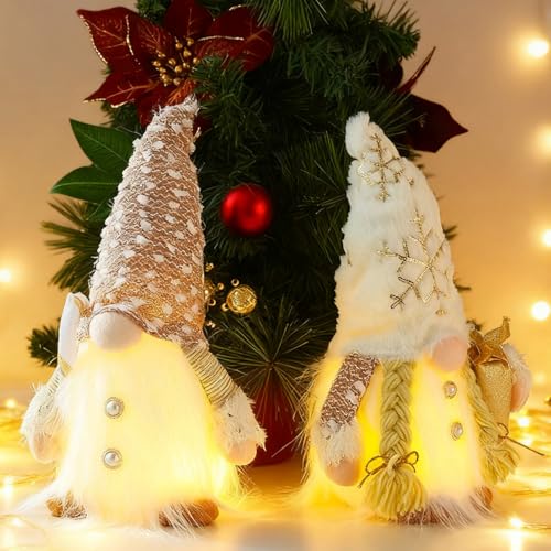 Akxlax 2 Stück Weihnachtswichtel Weihnachten mit Timer, GNOME Wichtel...