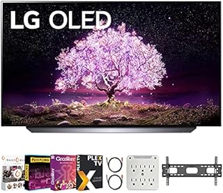 LG OLED65C1PUB 65 Inch 4K Smart OLED TV with AI ThinQ Bundle with Premiere Movies Streaming + 37-70 Inch TV Wall Mount + 6-Outlet Surge Adapter + 2X 6FT 4K HDMI 2.0 Cable