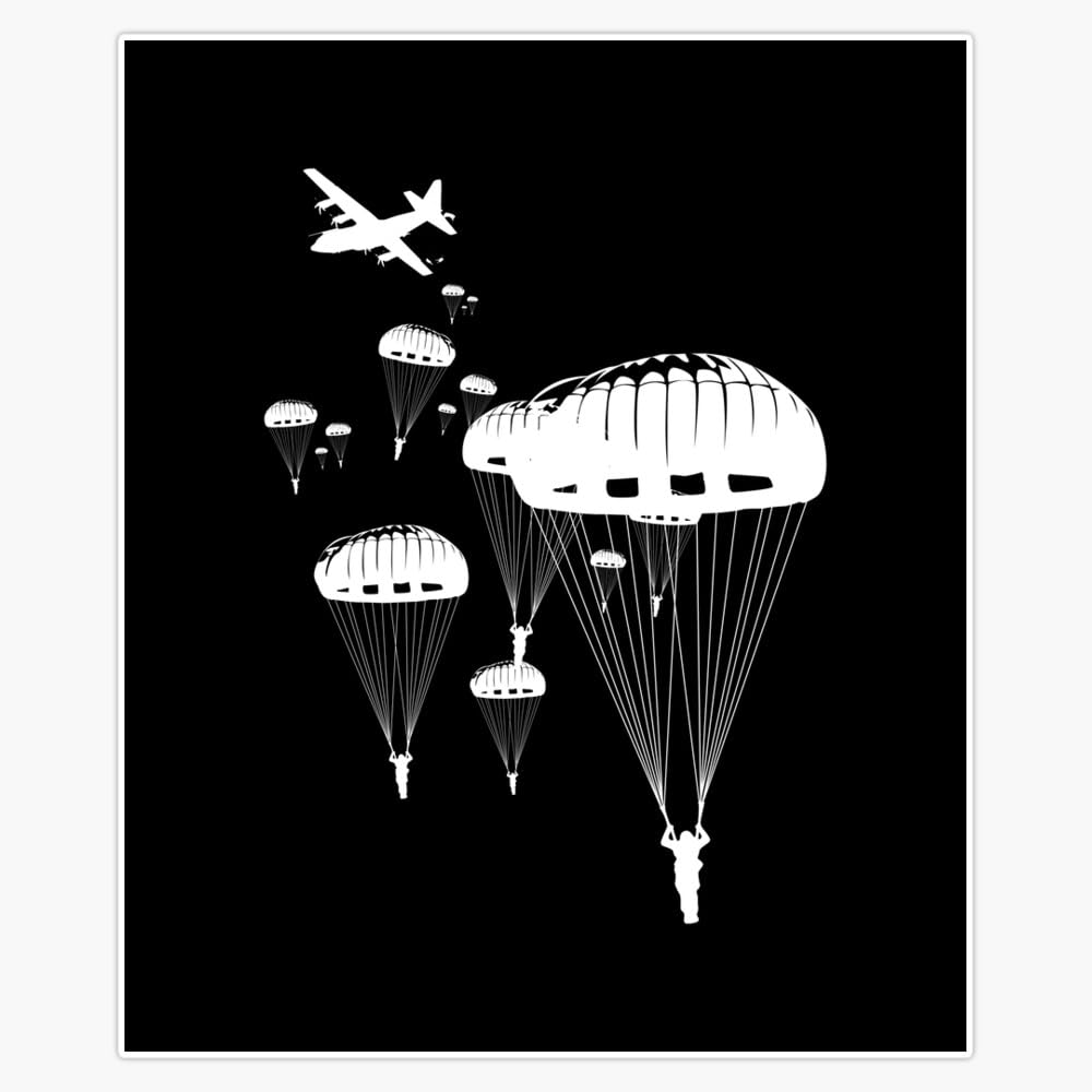 LAD Studio Copy of Paratrooper Airborne Division Sticker Bumper Sticker Vinyl Decal 5""