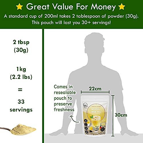 Moriyama Teahouse Mango Bubble Milk Tea Instant 3In1 Powder Mix thumb #2