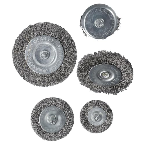 Image of 6 Pack Carbon Steel Wire Wheel Brush,Wire Brush Wheel Cup Brush Set,Drill Wire Brush Set with 1 /4-Inch Hex Shank for Rust Removal, Corrosion and Scrub Surfaces