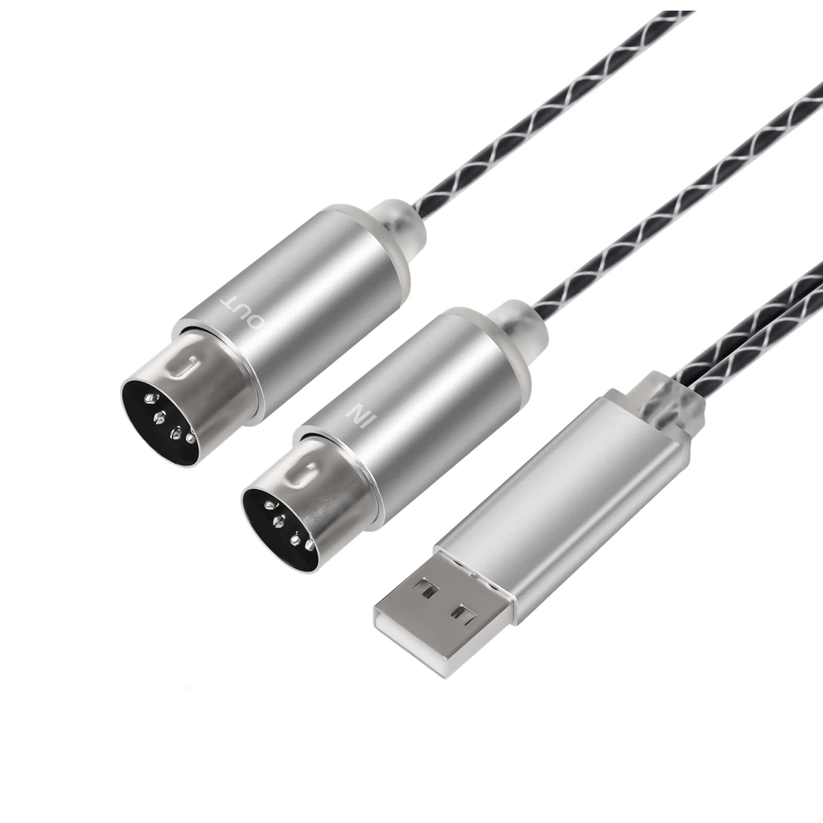 Buy 5 Pin In&Out USB MIDI Interface, MIDI to USB Cable, USB to MIDI
