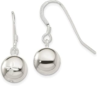 Brincos de Prata Esterlina 925 10 mm de Contas Pendentes de Lustre Joias Finas para Mulheres Presentes Para Ela, Prata esterlina Cristal Diamante