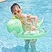 New Baby Swimming Pool Floats for Toddler Kids 8-48 Months Under 44lb, Inflatable Swim Ring Water Raft with Seat and Handle for Summer Beach Outdoor Children Infant Bath Toys (Green Dinosaur)