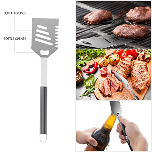 Bbq Grilling Tool Kit, 19 Piece Stainless Steel Summer Barbecue Grill Utensil Set With Carrying Case By Chef Buddy #TOP3