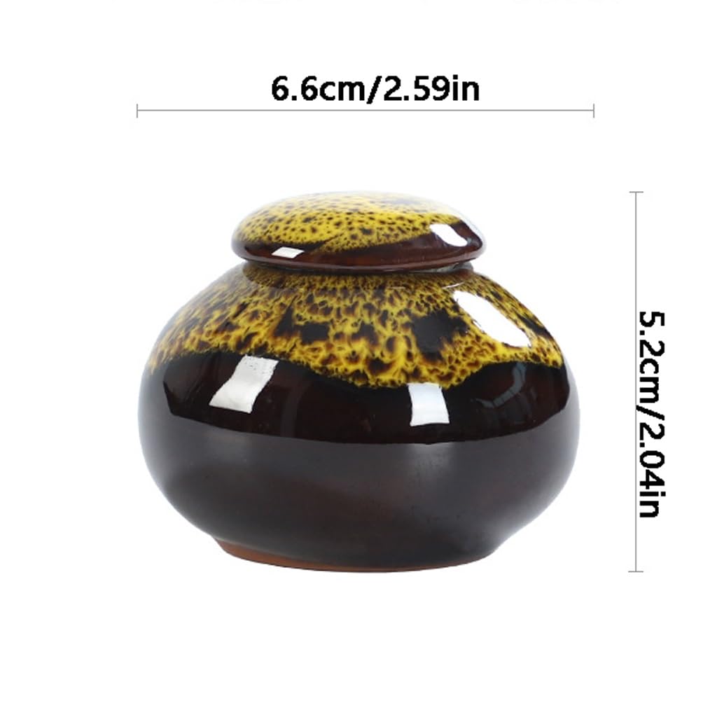 CMBSSTFC Kanistry kuchenne Ceramiczne puszki na herbatę, zestawy do herbaty z fioletowego piasku zmieniane w piecu, szczelnie zamykane puszki na herbatę, puszki do przechowywania herbaty Pojemniki do