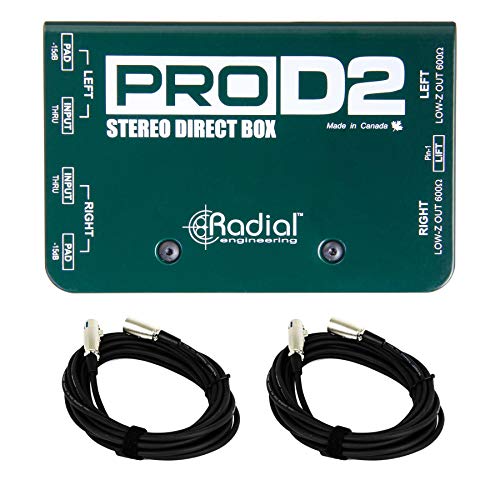 Radial Engineering ProD2 Bundle with 2 XLR Cables (3 Items)