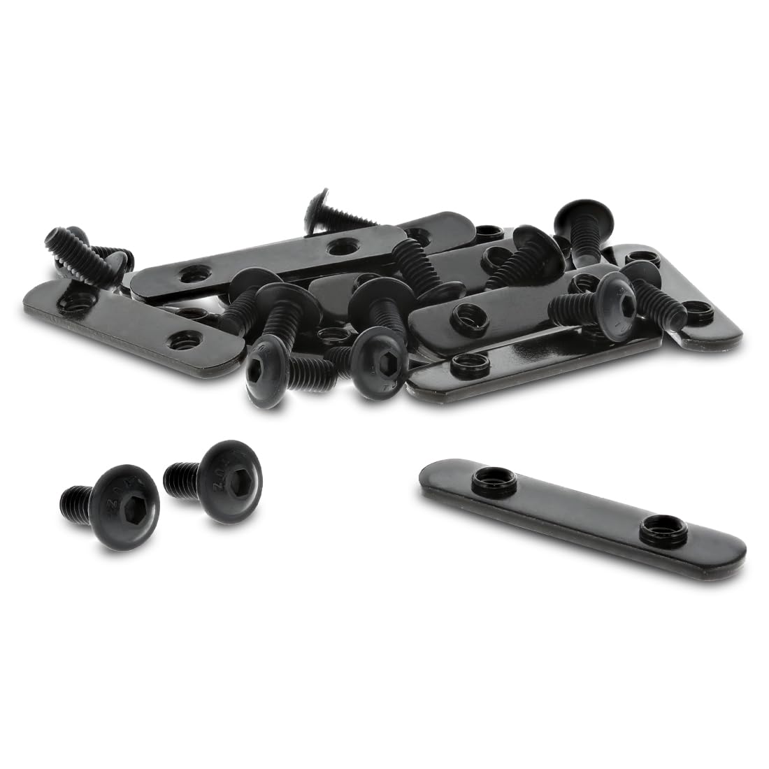 8020, 3355, 15 Series, Bolt Assembly, 5/16-18 X .687" Flanged Button Head Socket Cap Screw (FBHSCS) and Slide-in Double Economy T-Nut, Black Zinc (15 Pack)