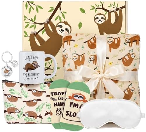 Mindsoft 7 Pcs Sloth Gifts for Women Funny Sloth Lover Gifts
