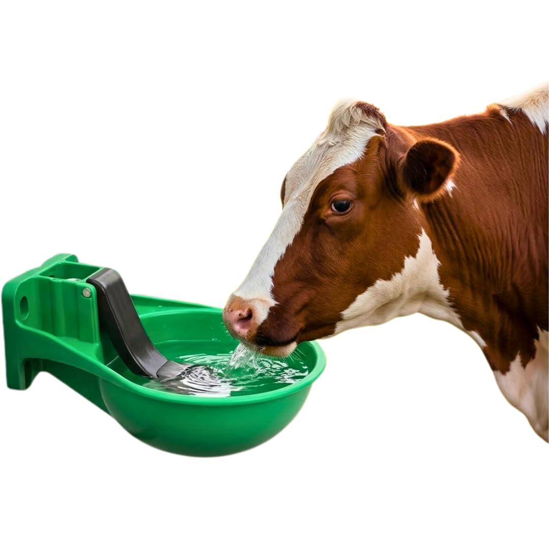 Farmer King Fully Automatic 3L Cow Water Bowl | Unbreakable Green Plastic Water Dispenser for Cows, Buffaloes, Goats & Horses Hygienic Livestock Waterer-image-20