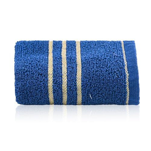 Image of Urbane Home Pack of 6 Soft Cotton Face Towels for Men & Women /Ladies | Easily Washable | Pocket Towels & Workout Gym Napkins for Men -Dark Blue