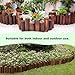 Wood Garden Edging, Natural Wooden Solid Log Fence Border Decorative for Flower Bed Barriers and Landscape Fencing, 6.9 in H x 3.0 ft L, 1.9 in Diameter (2PACK)