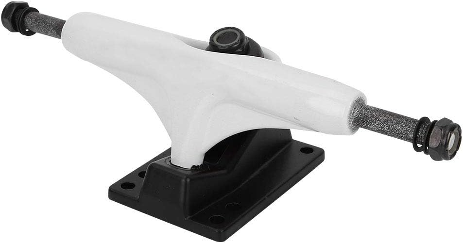 Yctze Professional 5-Inch MagnesiumAluminum Skateboard Trucks, 2Pcs Bridge Skateboard Brackets, for 8.25 Skateboard, 150mm Skateboard Trucks in White