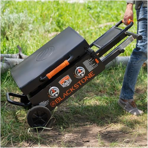 Image of Blackstone 2350 OTG 22 inch Omnivore Griddle with Hood, Black | Flexfold Legs, Portable