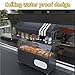 Utlgvnwn Cart with Wheels Selling Food, Vending Cart with Acrylic Panel, Creative Iron Market Stall with and Storage Box for Market, Street Food & Events(Black,55.1x76.7in)