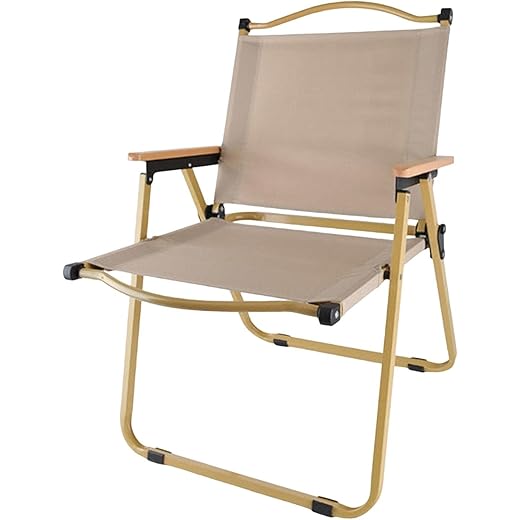 Folding Chair Collapsible Khaki Large