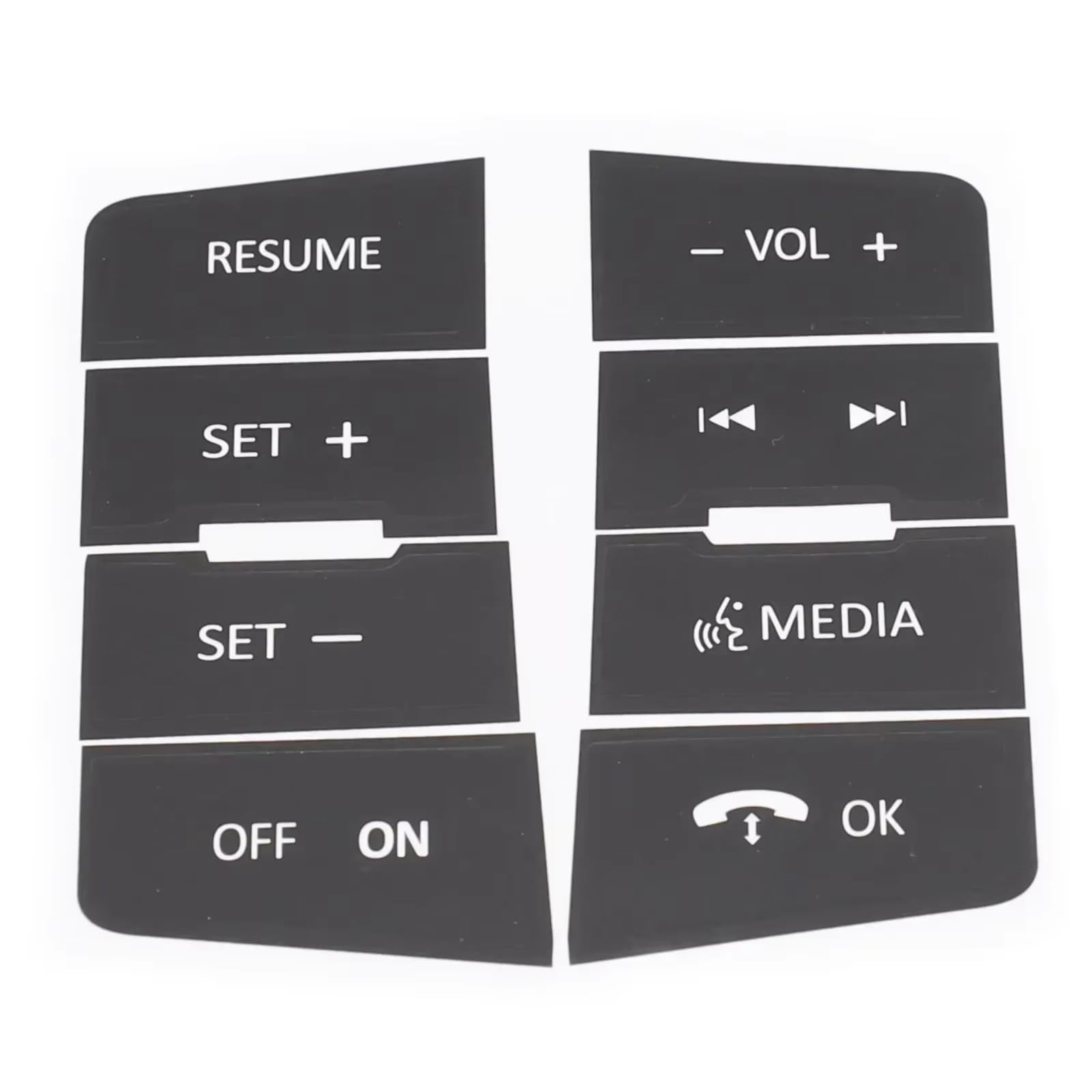 Auto Interior Trim Compatible with for Focus 2008 2009 2010 Steering Wheel Button Repair Stickers Modification Accessories