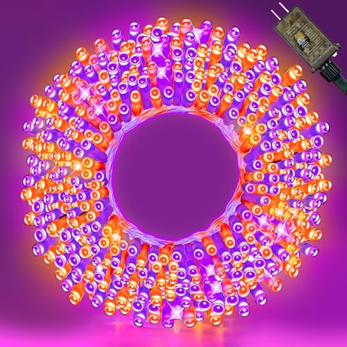 100' WASTROYAL Halloween Plug-in String Lights (Purple Orange or Warm White) - image 1