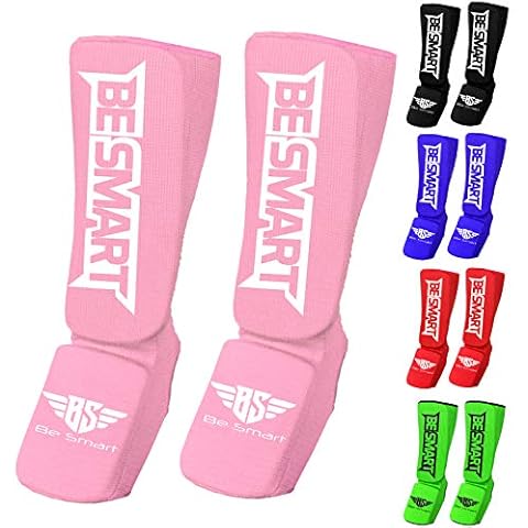Kids Kick Boxing Shin Protectors/Guard Foot Pads Junior Shin Instep Children (Pink, XXXS (3 to 8 Years)) Cover